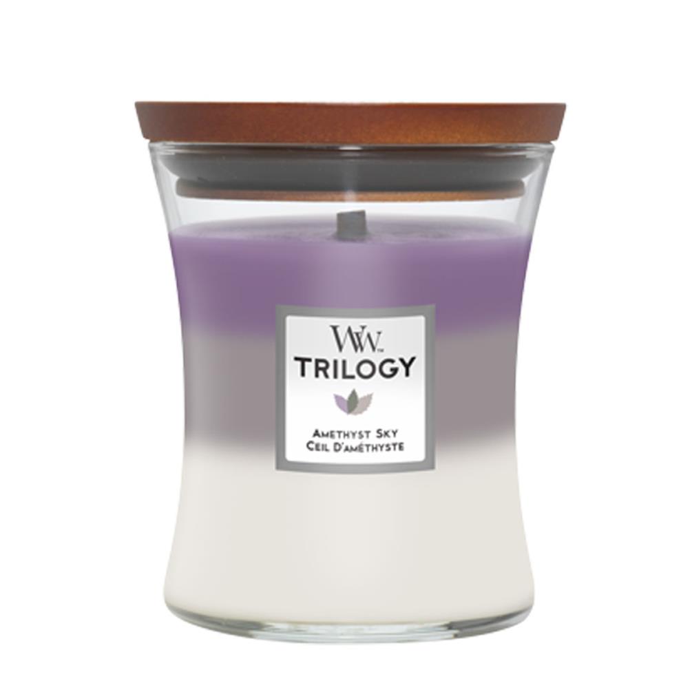 WoodWick Trilogy Amethyst Sky Medium Hourglass Candle £23.39